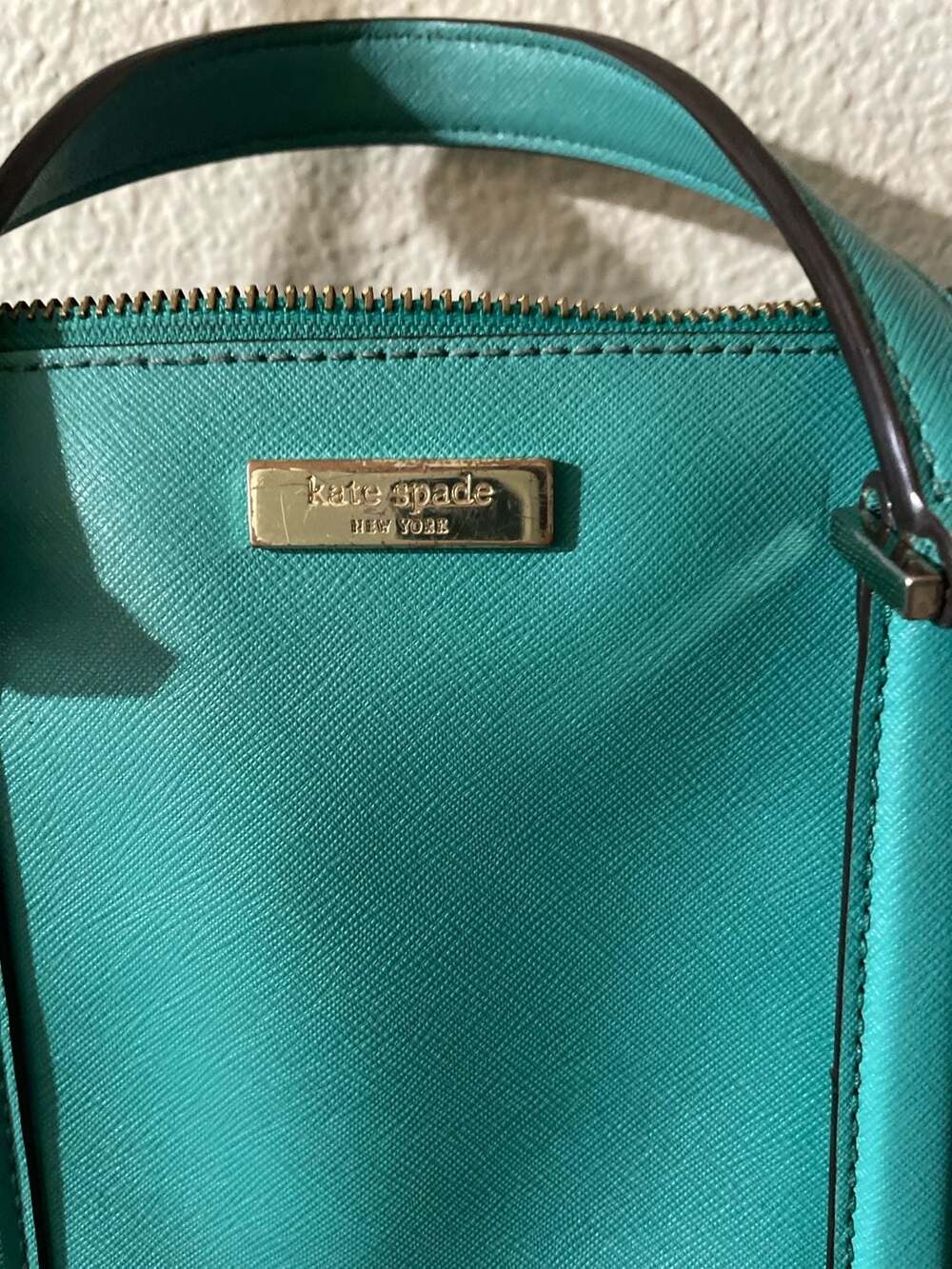 Kate Spade Newbury Lane Saffiano Leather Satchel in Teal - Picture 5 of 11